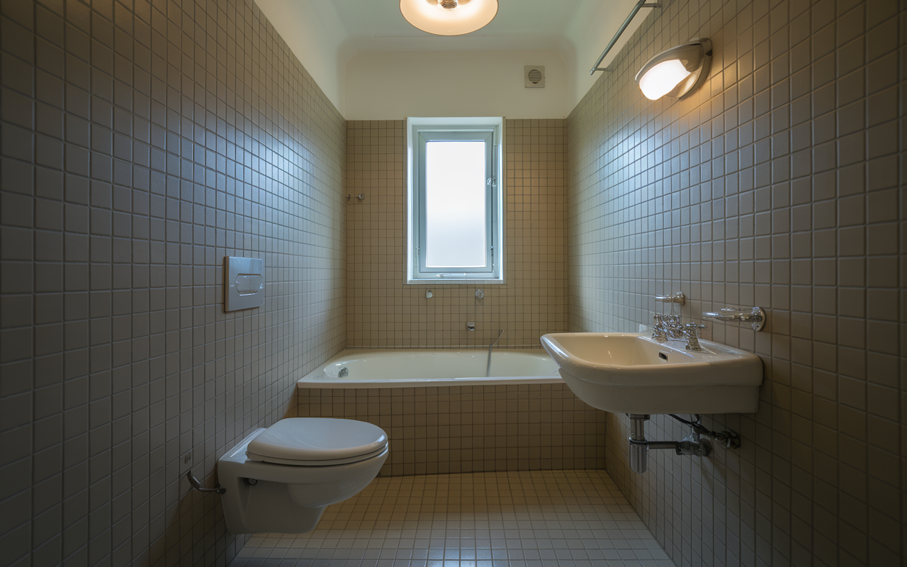 Équipements gain de place pour petite salle de bain moderne