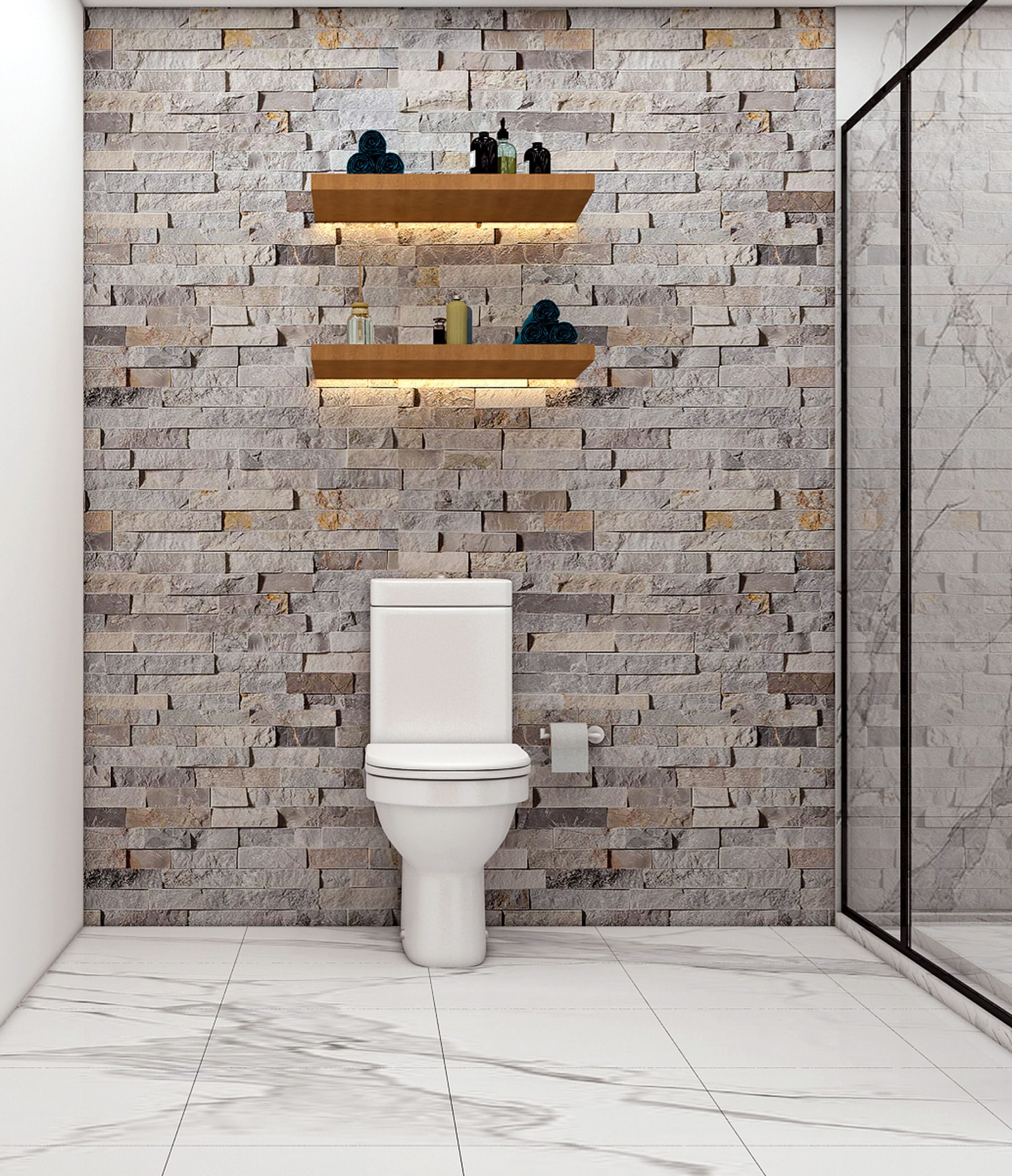 Mur pierre salle bain pose guide