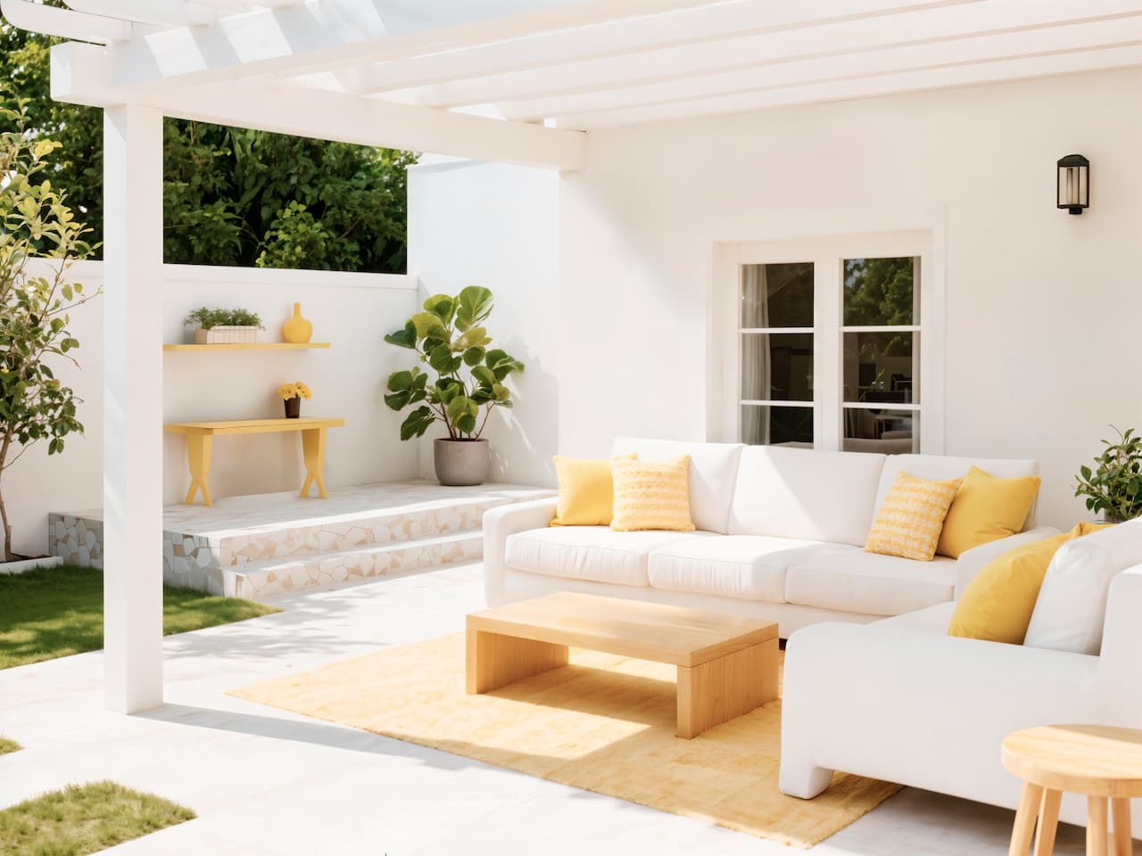 Pergola bioclimatique à lames orientables sur une terrasse à La Ciotat